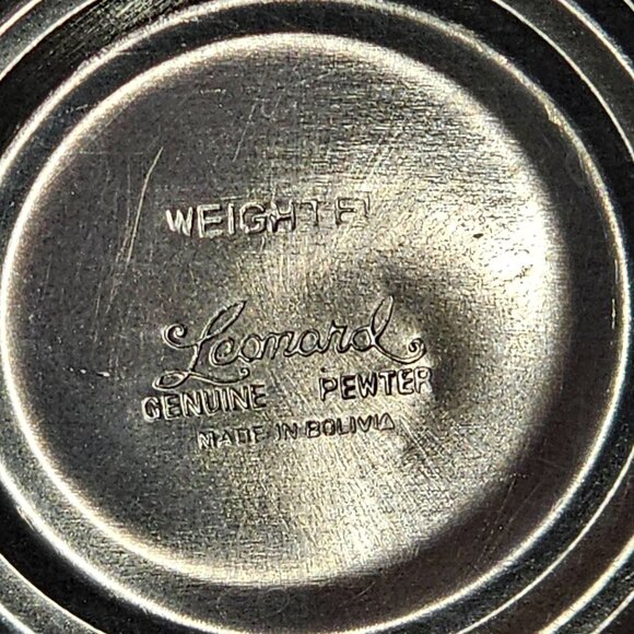 Leonard Colonial Hurricane Candlestick Holder 10" Etched Glass Pewter Base vtg 8 - Picture 7 of 9